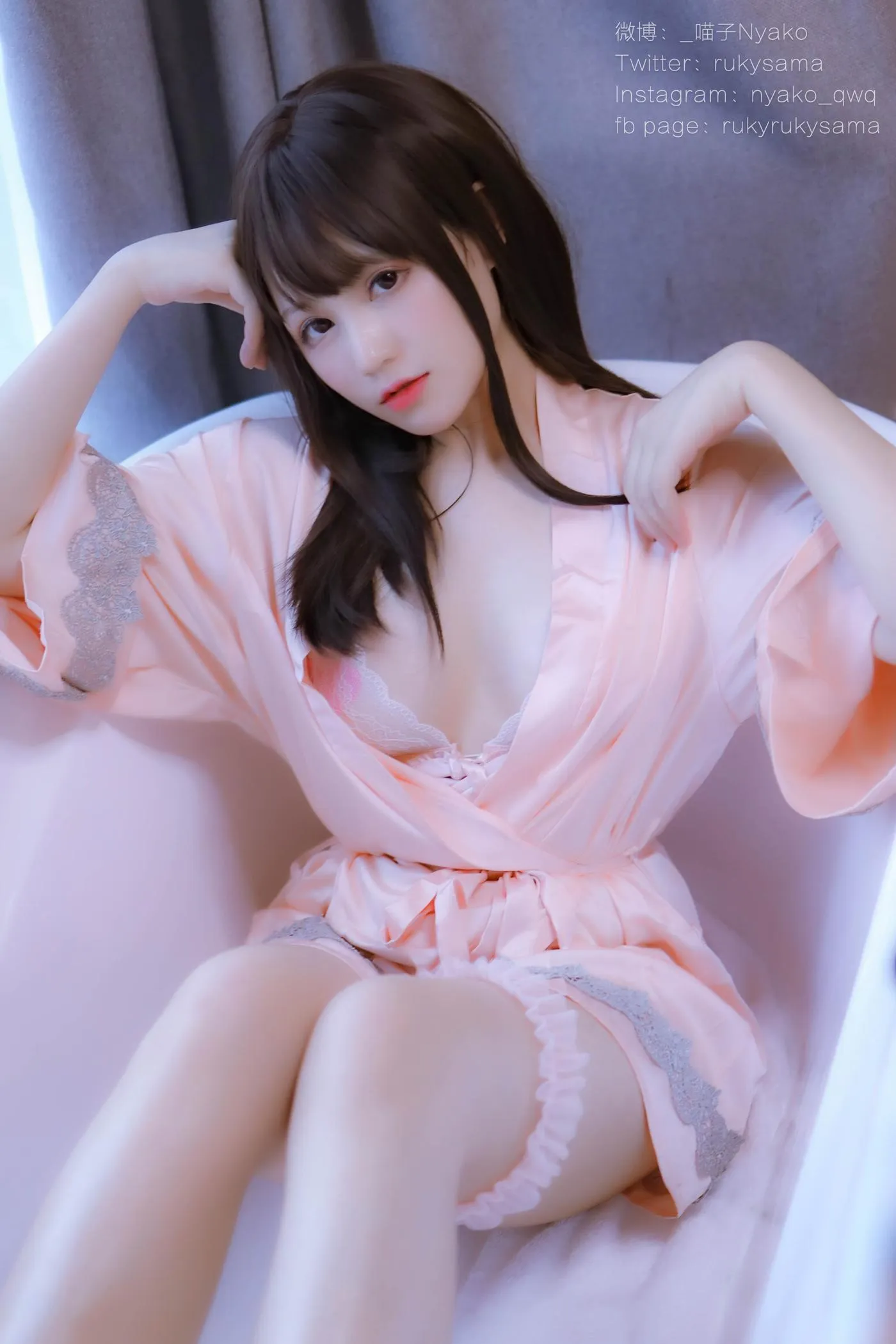 Nyako喵子 – NO.29 妄想彼女同棲生活-丝绸睡衣 [80P]插图5